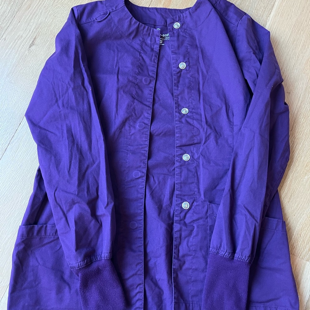 Purple Women's Scrub Jacket and Shirt